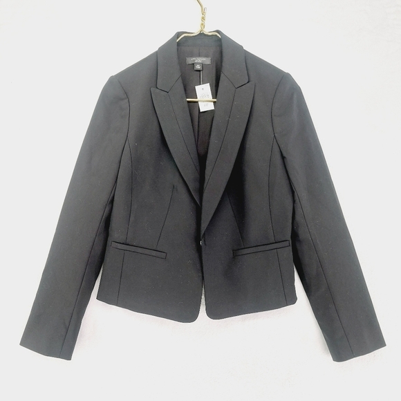 NEW Ann Taylor Black One Button Classic Career Workwear Jacket Formal Suit P5269 - Picture 1 of 9